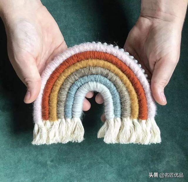 手工编织挂毯,挂毯编织教程(做一款彩虹挂毯)