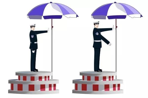 停车场指挥车辆标准手势，车辆指挥手势（速记！图解8种交警手势）