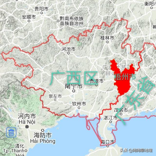 广西梧州市地理位置，梧州市各地建成区排名