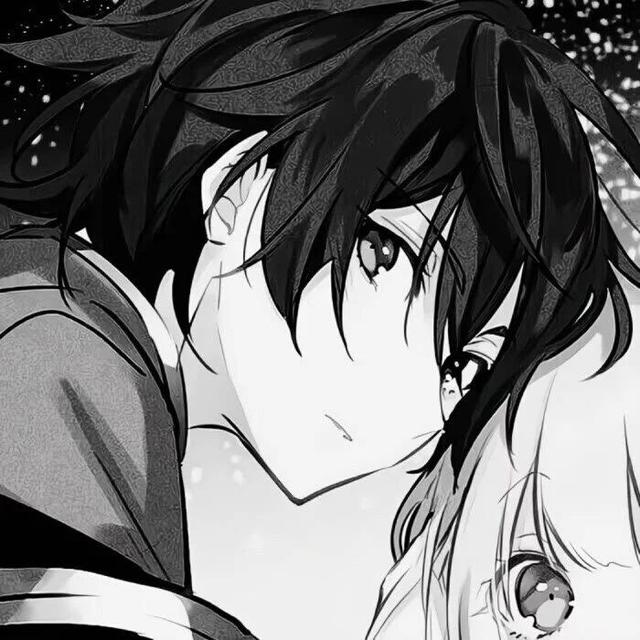 黑白动漫情侣头像微信，黑白动漫情侣头像（黑白动漫情侣头像一男一女）