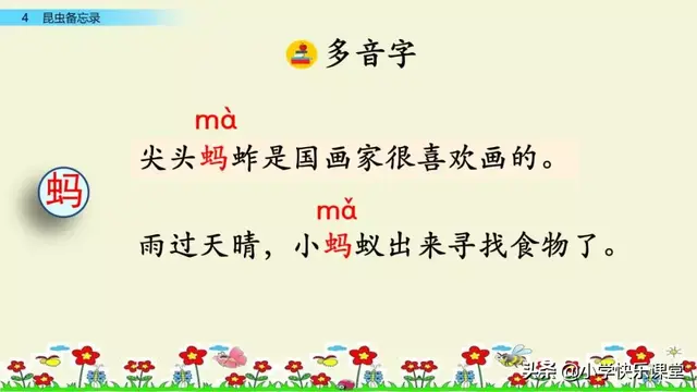 什么的硬翅，什么的硬翅？填四个字。（小学部编三年级语文下第4课《昆虫备忘录》图文+知识点+同步练习）