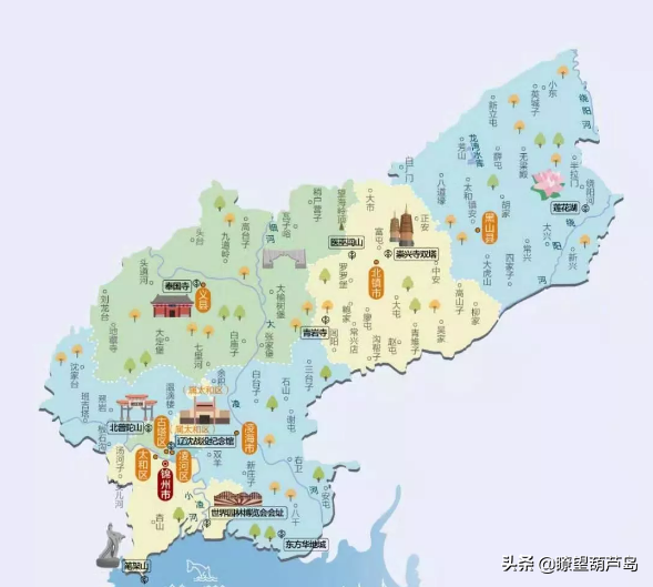 辽宁旅游攻略地图，辽宁省15张旅游地图