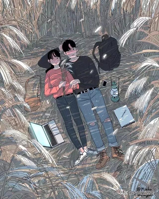 韩国插画师Myeong-Minho甜蜜日常插画，myeong minho插画师（成为少女们都想要的爱情图片）