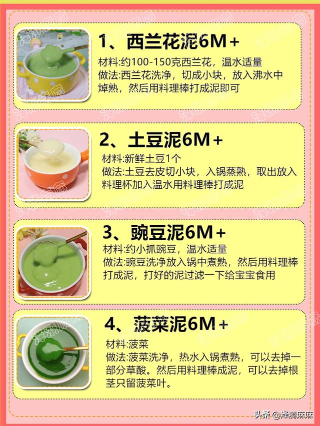 宝宝辅食添加表6个月到36个月的，婴儿6个月辅食安排表（6-36个月宝宝每月辅食性状演变）