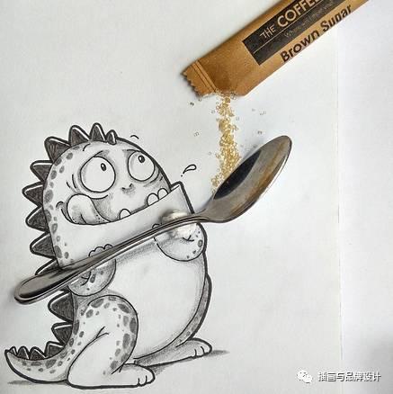 小恐龙怎么画，恐龙怎么画简单又好看（创意手绘丨他画出一只很有戏的小恐龙）