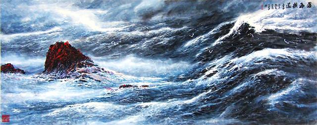 大海画家周智慧，中国画海第一人周智慧（首届中欧艺术邮票鉴藏年—中国艺术名家周智慧）