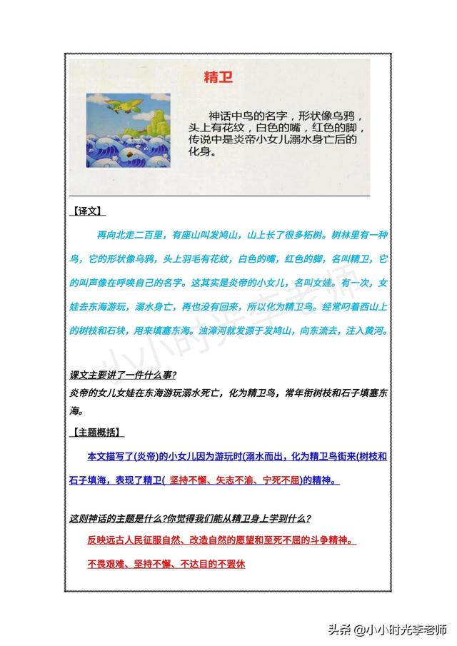 精卫填海告诉我们一个什么道理，精卫填海的故事是什么（四年级上册语文必考文言文《精卫填海》）