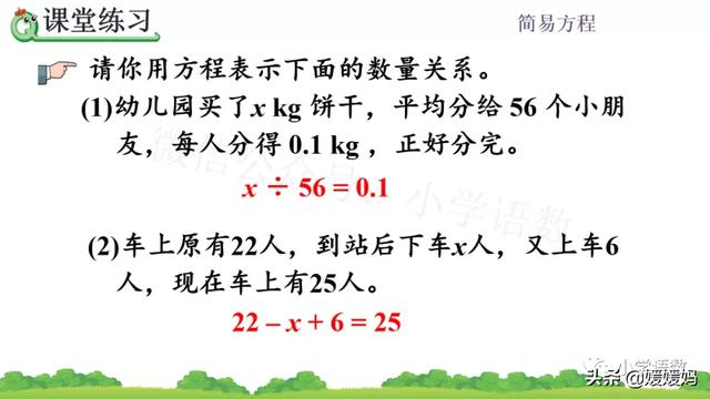 小学方程的意义是什么，方程是小学学的吗（人教版五年级数学上册第5单元《方程的意义》课件及同步练习）