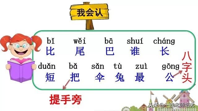 带有提手旁的字大多与什么有关，提手旁的字有哪些（部编版小学语文一年级上册第6课《比尾巴》重点知识+图文解读）