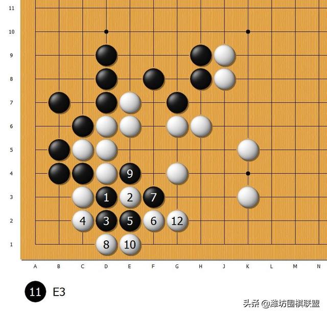 围棋三十六种杀法，围棋的基本杀法——虎口逃生杀法（8种\