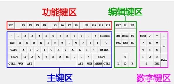 电脑键盘按键的作用图解（计算机初学者入门教程键盘全图详细）