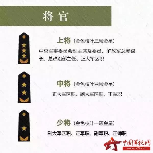 新军衔一览表图片，新军衔的详细情况（关于中国的军衔等级大全）