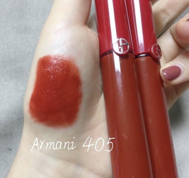 阿玛尼405唇釉，阿玛尼405唇釉黄皮试色（断货王阿玛尼405唇釉试色）