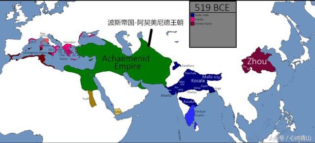 波斯帝国历史的版图，波斯帝国的版图面积是秦朝的两倍