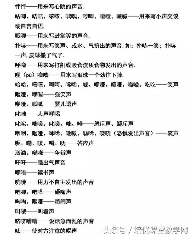 关于声音的二字词语，表示声音的词语有二字（形容各种声音的词汇大全）