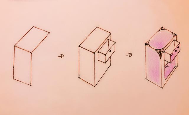 垃圾分类垃圾桶图片简笔画，4个垃圾桶的简笔画（手账简笔画素材-教你快速画储物柜简笔画）