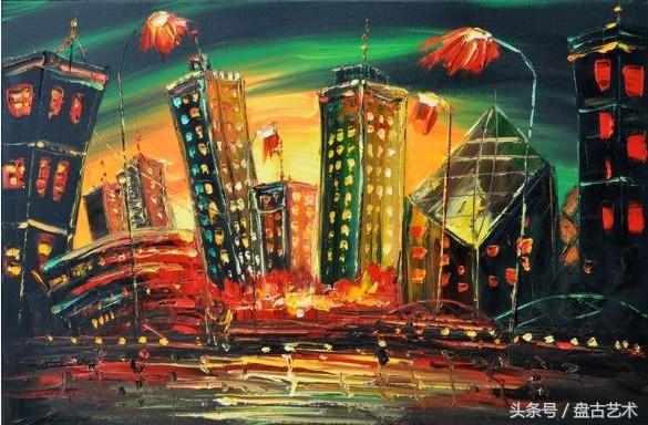 手绘唯美小镇街景油画图片   时光深处的宁静，油画小镇简笔画（手绘法国巴黎街景油画“巴黎归来不看街”“黄山归来不看山”美誉）