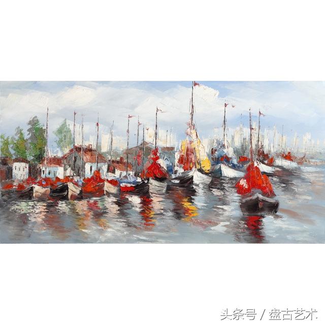 手绘唯美小镇街景油画图片   时光深处的宁静，油画小镇简笔画（手绘法国巴黎街景油画“巴黎归来不看街”“黄山归来不看山”美誉）