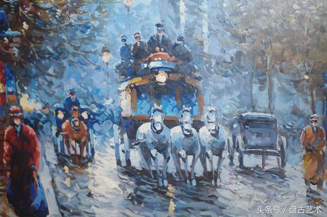 手绘唯美小镇街景油画图片   时光深处的宁静，油画小镇简笔画（手绘法国巴黎街景油画“巴黎归来不看街”“黄山归来不看山”美誉）