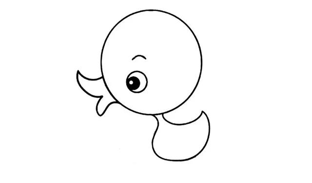 儿童简笔画鸭子简单图片