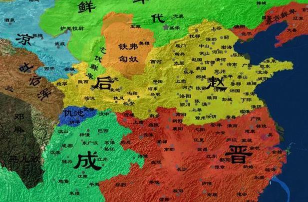 (后赵地图)这个皇帝就是石勒,十六国时期后赵建立者,他是羯族人,也就