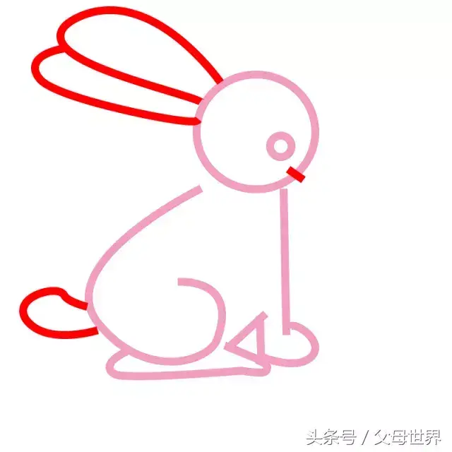 一笔画之画兔子，一笔画的兔子（数字简笔画，一边陪玩一边学习）
