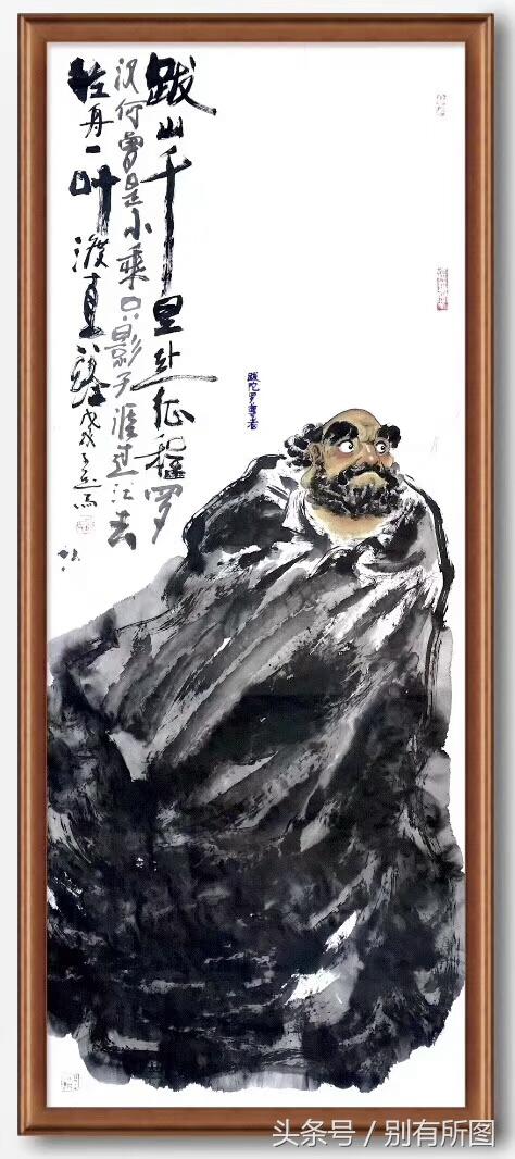  龚明华十八罗汉人物画，精品国画人物画《十八罗汉》组图装裱有框作品九幅图系列之二 