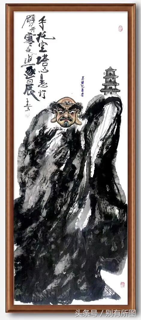  龚明华十八罗汉人物画，精品国画人物画《十八罗汉》组图装裱有框作品九幅图系列之二 