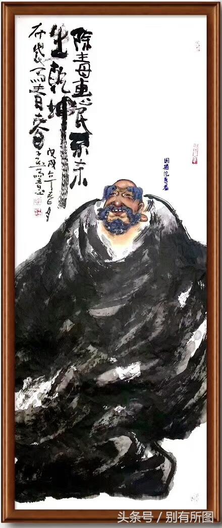  龚明华十八罗汉人物画，精品国画人物画《十八罗汉》组图装裱有框作品九幅图系列之二 