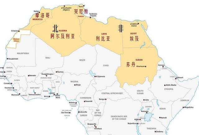 突尼斯属于哪个洲，利比亚属于哪个洲（北非、东非、中非、西非和南非五大地区）