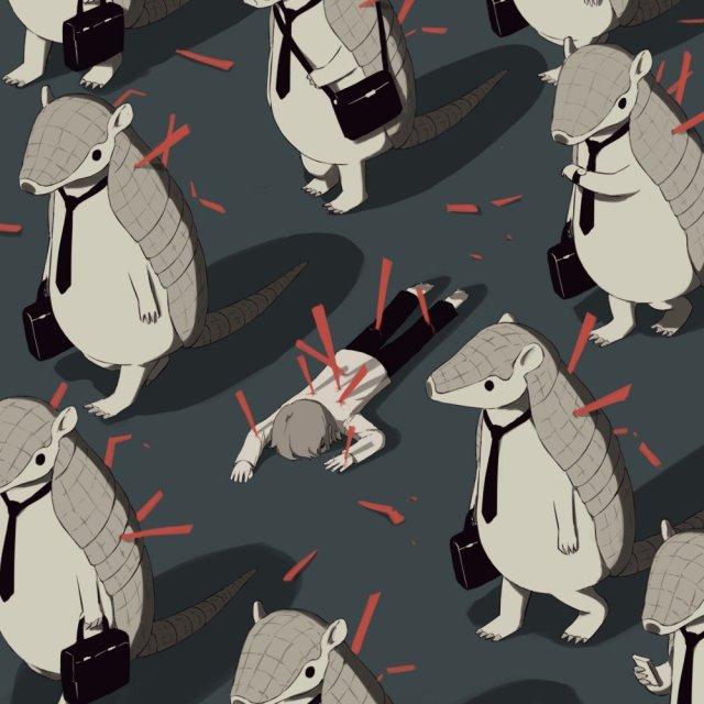 日本网络画师アボガド6致郁系，日本网络画师抑郁（画出了每一个社会人的心声……图片）