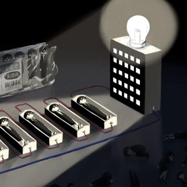 日本网络画师アボガド6致郁系，日本网络画师抑郁（画出了每一个社会人的心声……图片）