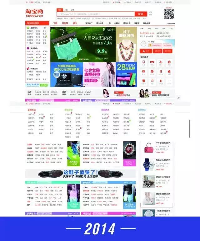 淘宝网全部历史，淘宝网首页15周年变迁史
