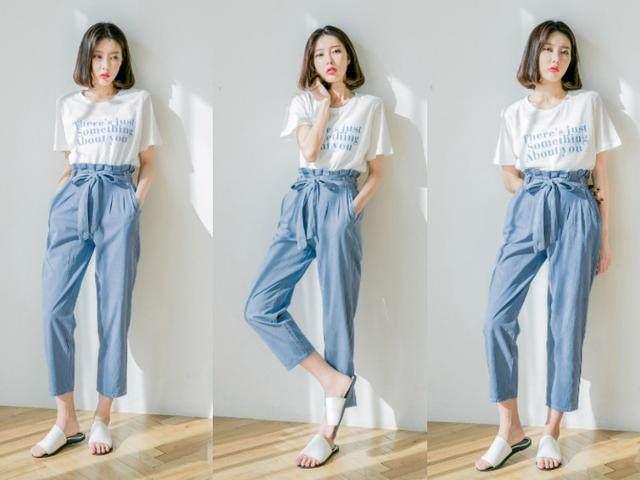 九分哈伦裤适合搭配什么上衣，搭配九分裤的上衣（今年最时髦的九分哈伦裤又火了）