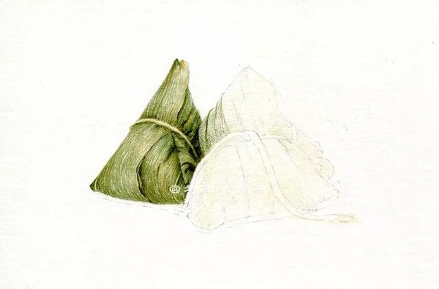 可爱的粽子怎么画，可爱的粽子怎么画（端午节，教你用彩铅画粽子）