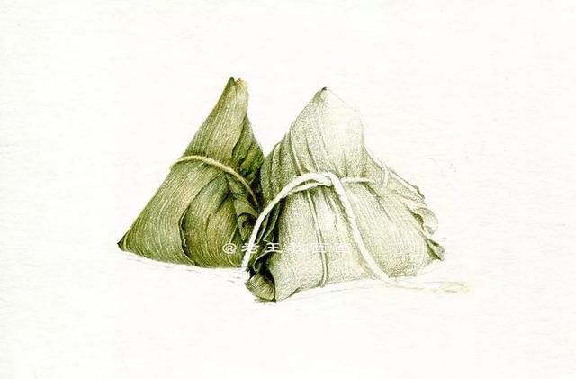 可爱的粽子怎么画，可爱的粽子怎么画（端午节，教你用彩铅画粽子）