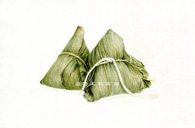 可爱的粽子怎么画，可爱的粽子怎么画（端午节，教你用彩铅画粽子）