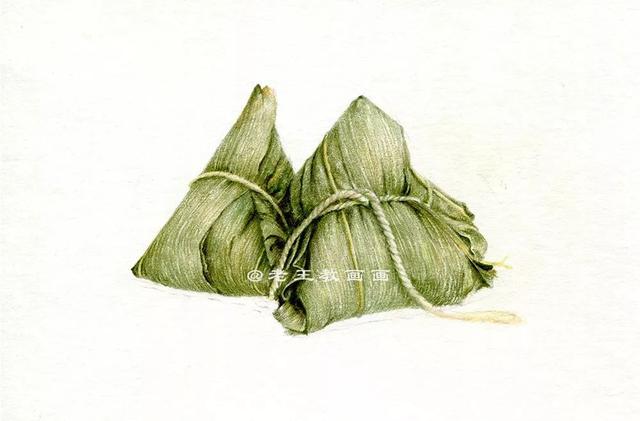 可爱的粽子怎么画，可爱的粽子怎么画（端午节，教你用彩铅画粽子）