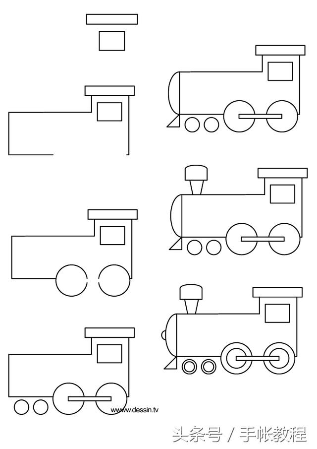 交通工具怎么画，交通工具之公交车的画法（手把手教你画各种交通工具）