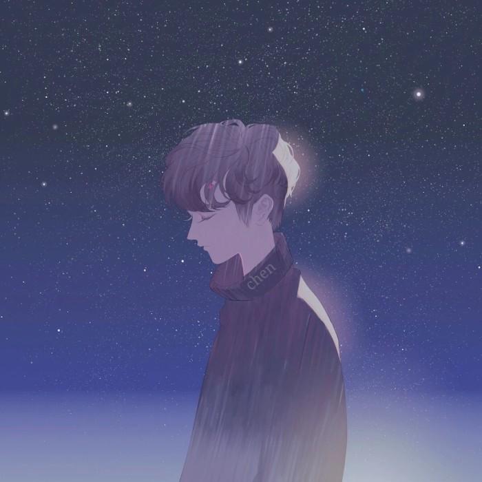 处女座的专属情侣头像是星空下的一对少男少女,他们拥有着一个共同的