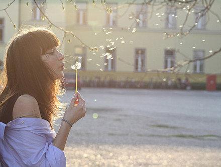 蒲公英，微信头像，蒲公英（女孩吹蒲公英图片唯美好看最新版）