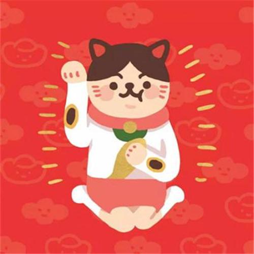 叮当猫来喽哦，微信头像，叮当猫来喽哦（图吉利招财猫头像）