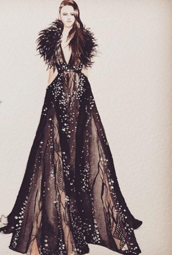 十二星座霸气系列图，12星座霸气壁纸（十二星座专属的手绘黑礼服）