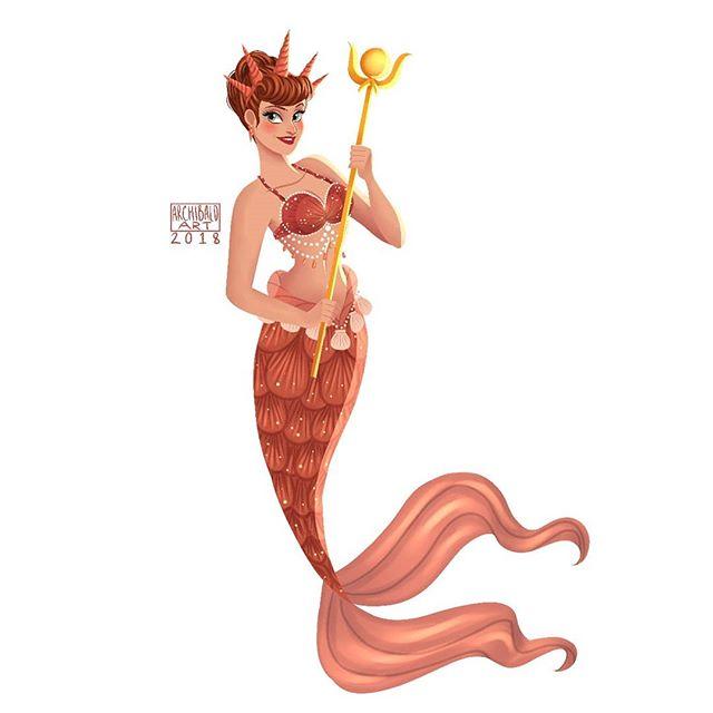 小美人鱼简笔画，如何画小美人鱼简笔画（一组漂亮的手绘美人鱼~<by）