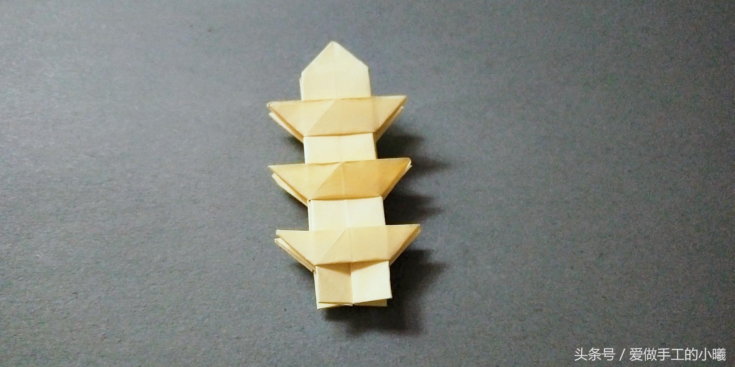 宝塔的折叠方法,宝塔简单折法(儿童趣味系列折纸:宝塔折纸)
