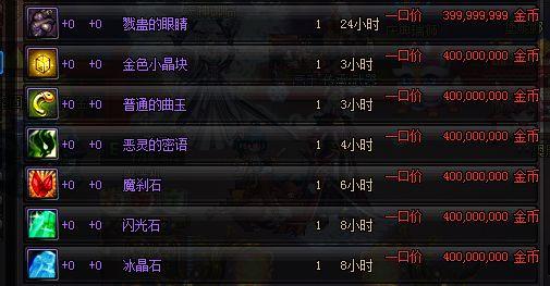 dnf魔刹石涨到什么程度，DNF：4亿金币一个的魔刹石