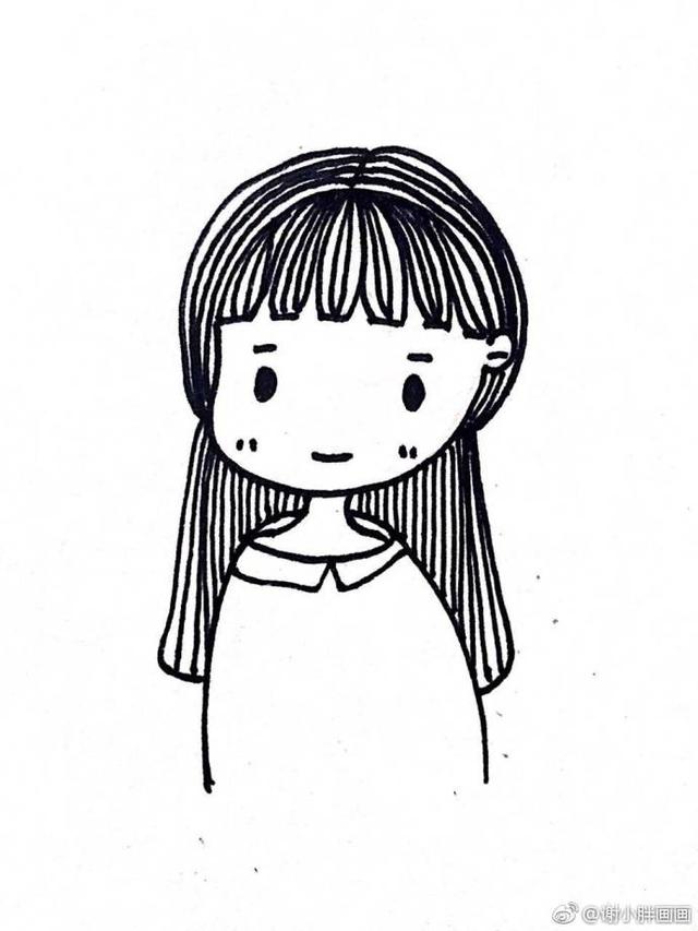小姐姐简笔画头像微信，小姐姐简笔画头像（不同发型的小姐姐头像简笔画~喜欢的收走吧~）