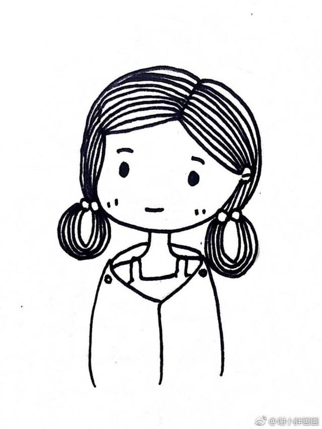 小姐姐简笔画头像微信，小姐姐简笔画头像（不同发型的小姐姐头像简笔画~喜欢的收走吧~）