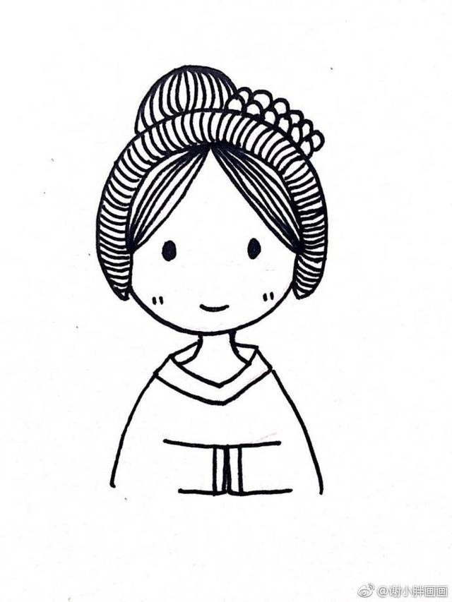 小姐姐简笔画头像微信，小姐姐简笔画头像（不同发型的小姐姐头像简笔画~喜欢的收走吧~）