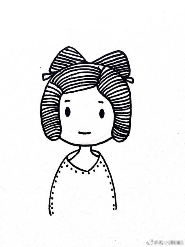 小姐姐简笔画头像微信，小姐姐简笔画头像（不同发型的小姐姐头像简笔画~喜欢的收走吧~）